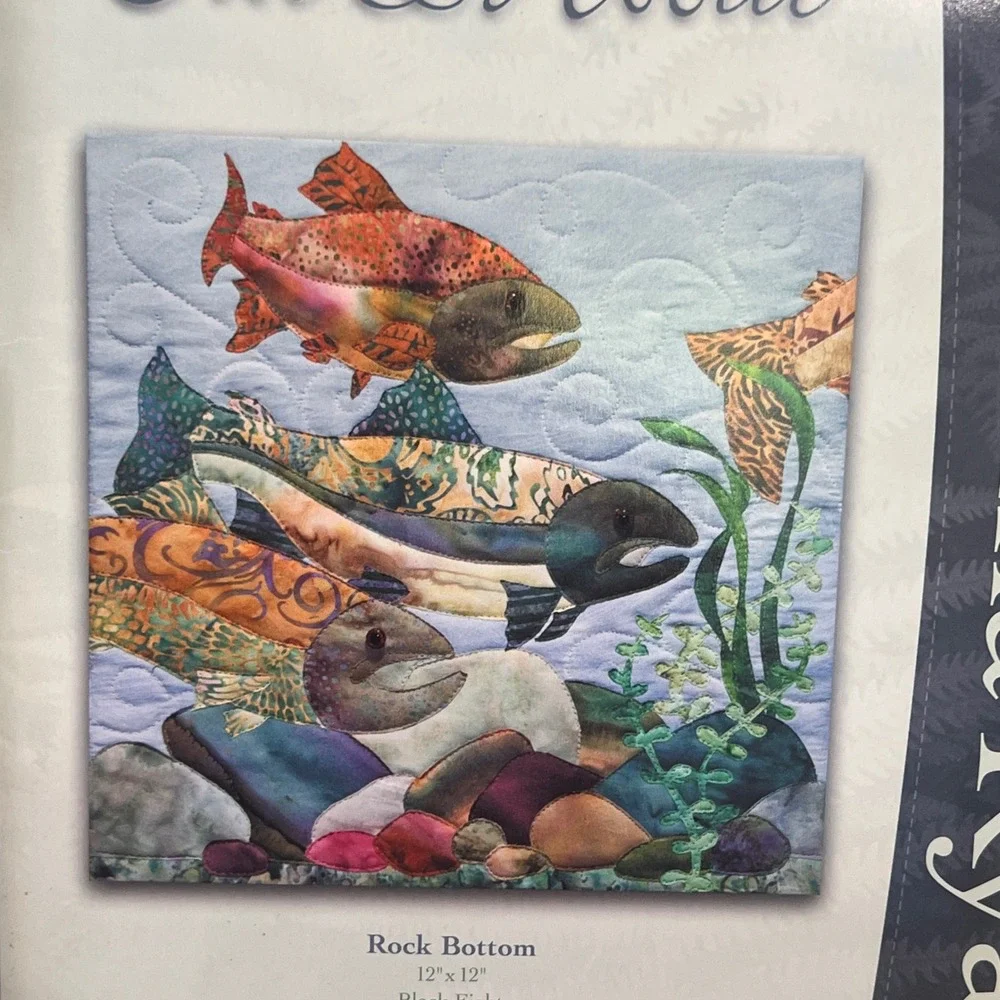 McKenna Ryan Out & About Rock Bottom Quilt Pattern Block 8 Fish 12x12 OUT08